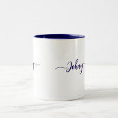 Beker met aangepaste naam tweekleurige koffiemok (Center)