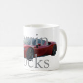 Beker met auto met eigen naam koffiemok (Voorkant rechts)
