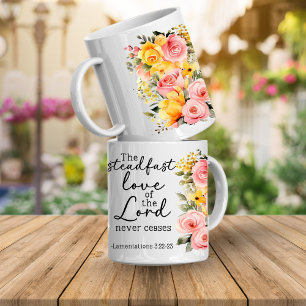 Beker met Bijbeltekst 'Bloeiende Liefde van God' Koffiemok
