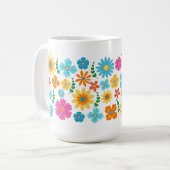 Beker met bloemenprint koffiemok (Voorkant links)