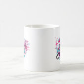 Beker met bloemhart koffiemok (Center)