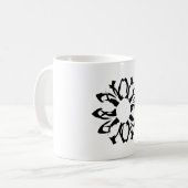 Beker met bloempatroon met één element koffiemok (Voorkant links)