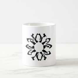 Beker met bloempatroon met één element koffiemok