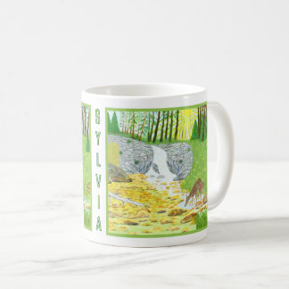 Beker met boslandschap en tekst koffiemok