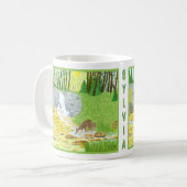 Beker met boslandschap en tekst koffiemok (Voorkant links)