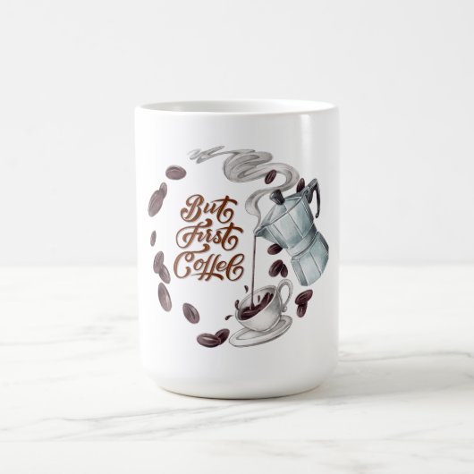 Beker met But First Coffee Magische Mok (Midden)
