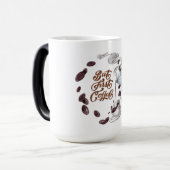 Beker met But First Coffee Magische Mok (Voorkant links)