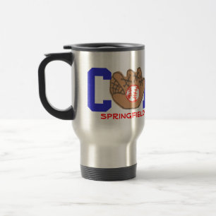 Beker met cadeau voor honkbalcoach reisbeker