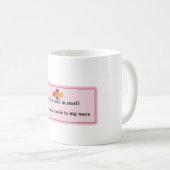 Beker met citaat "De Heer liefhebben op kleine man Koffiemok (Voorkant rechts)