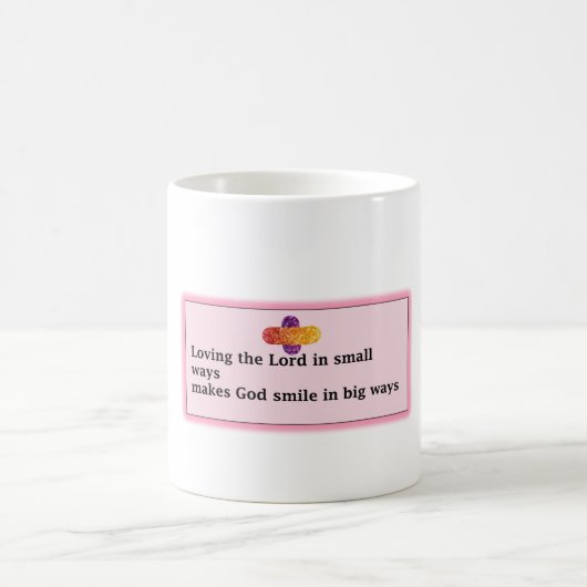 Beker met citaat "De Heer liefhebben op kleine man Koffiemok (Center)