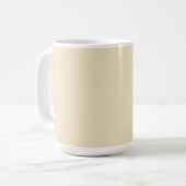 Beker met de achtergrond van Cream Ecru Koffiemok (Voorkant links)