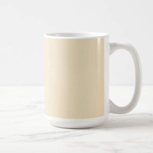 Beker met de achtergrond van Cream Ecru Koffiemok (Rechts)