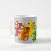 Beker met drakentekening koffiemok (Voorkant links)