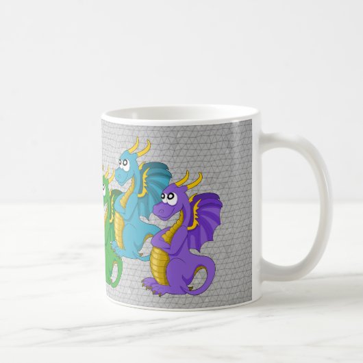 Beker met drakentekening koffiemok (Rechts)