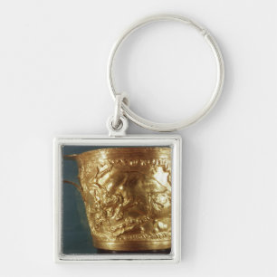 Beker, met een oplaadstier sleutelhanger