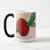 Beker met een radijsontwerp magische mok (Links)