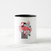 Beker met een rood flamingo patroon mok (Midden)