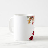Beker met eigen naam en bloemen koffiemok (Voorkant links)