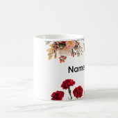 Beker met eigen naam en bloemen koffiemok (Center)
