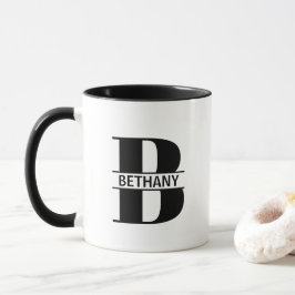 Beker met eigen naam letter 'B' Mok