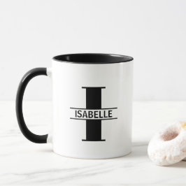 Beker met eigen naam letter 'I' Mok