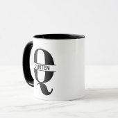 Beker met eigen naam Letter 'Q' Mok (Voorkant links)