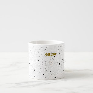 Beker met eigen naam, Op maat gemaakte keramische Espresso Kop