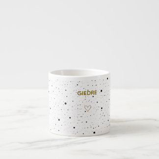 Beker met eigen naam, Op maat gemaakte keramische Espresso Kop