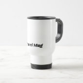 Beker met eigen tekst in strakke witte afwerking reisbeker (Voorkant rechts)