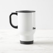 Beker met eigen tekst in strakke witte afwerking reisbeker (Links)