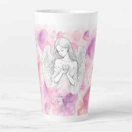 Beker met engel en hart – Geschenk eeuwige liefde Latte Mok