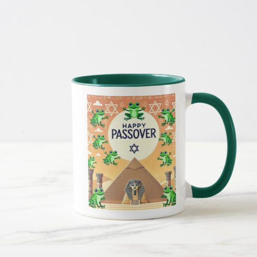 Beker met gelukkige Pesach-kikker Mok (Rechts)