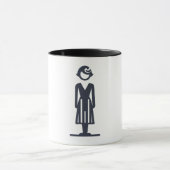 Beker met gestileerde dame mok (Midden)