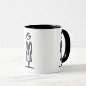 Beker met gestileerde dame mok (Voorkant rechts)