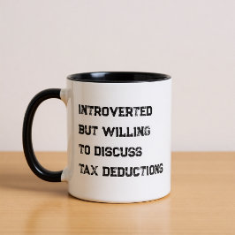 Beker met grappige quote voor introverte accountan mok