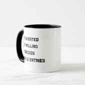 Beker met grappige quote voor introverte boekhoude mok (Voorkant links)