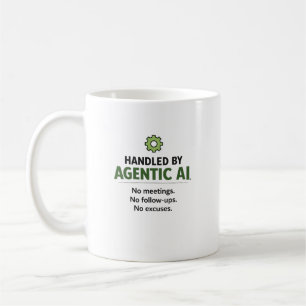 Beker met 'Handled by Agentic AI' grappige tech-hu Koffiemok