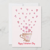Beker met Hartjes Valentijnsdag Feestdagenkaart (Voorkant)