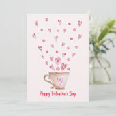 Beker met Hartjes Valentijnsdag Feestdagenkaart (Staand voorkant)