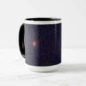 Beker met hogere dimensie van het universum mok (Voorkant links)