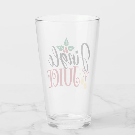 Beker met Jingle Juice Glas (Achterkant)