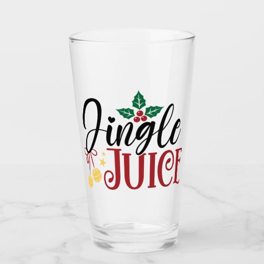 Beker met Jingle Juice Glas (Voorkant)