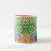 Beker met kleurrijk vogelontwerp tweekleurige koffiemok (Center)