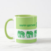 Beker met koele groene olifanten mok (Links)