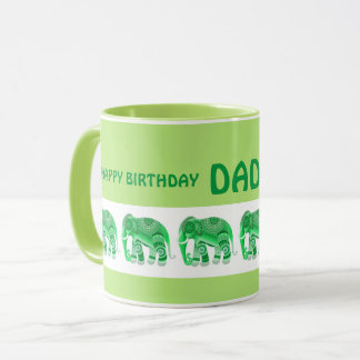 Beker met koele groene olifanten mok