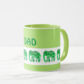 Beker met koele groene olifanten mok (Voorkant rechts)
