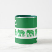 Beker met koele groene olifanten mok (Midden)