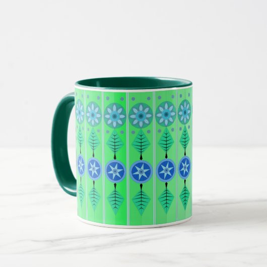 Beker met koele kunst voor verjaardagscadeau mok (Voorkant links)