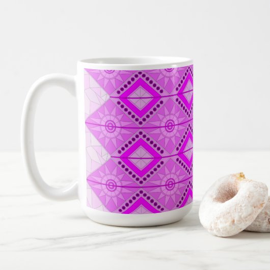 Beker met koele paarse mix kunst koffiemok (Met donut)