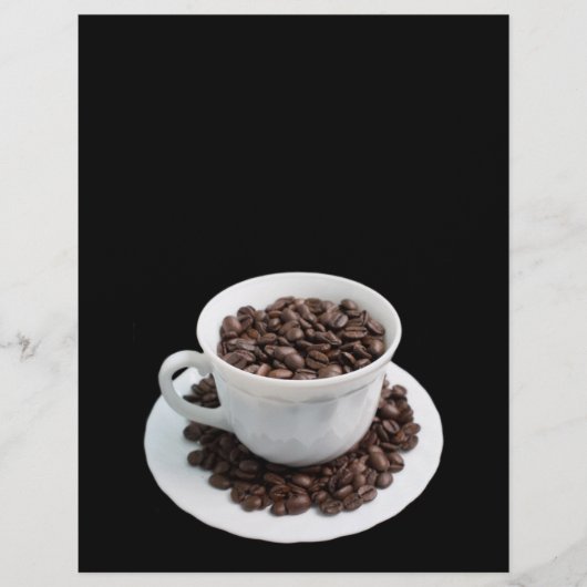 Beker met koffiebonen flyer (Voorkant)